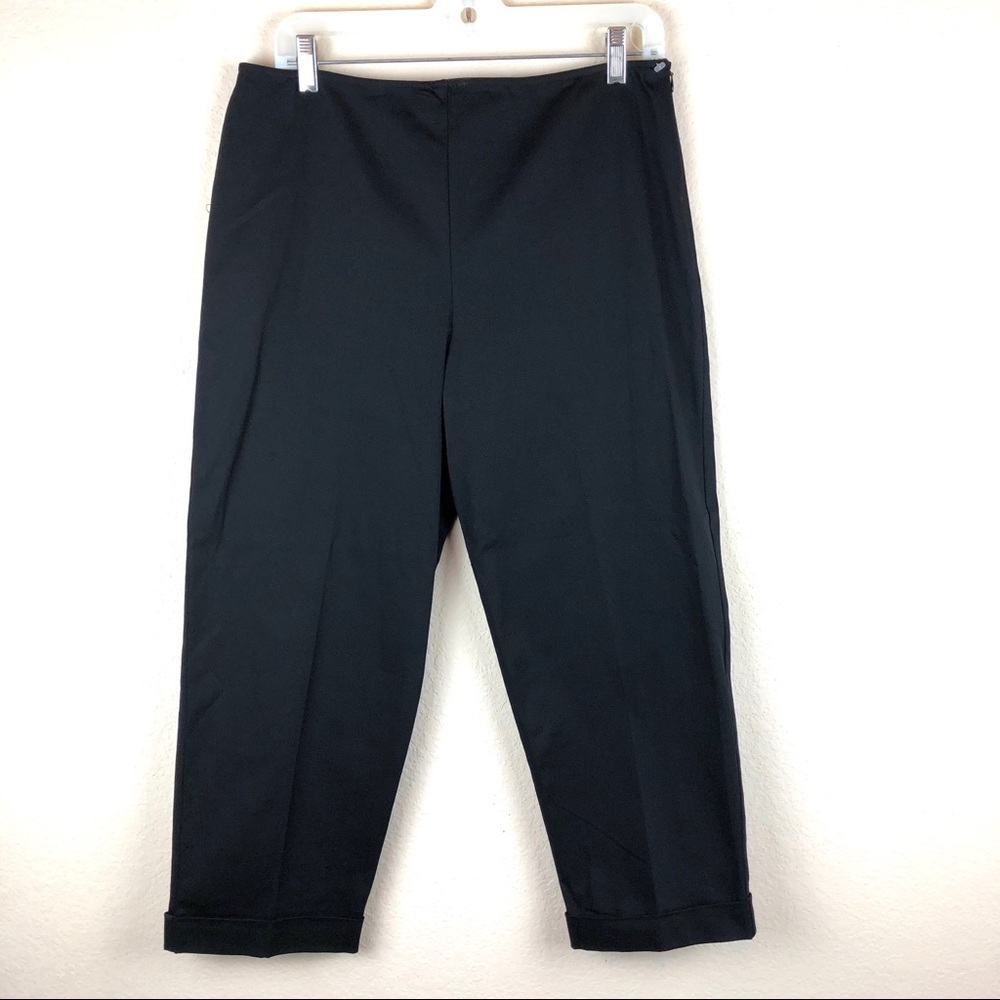 Karen Kane Pants Black High Waisted Cuffed